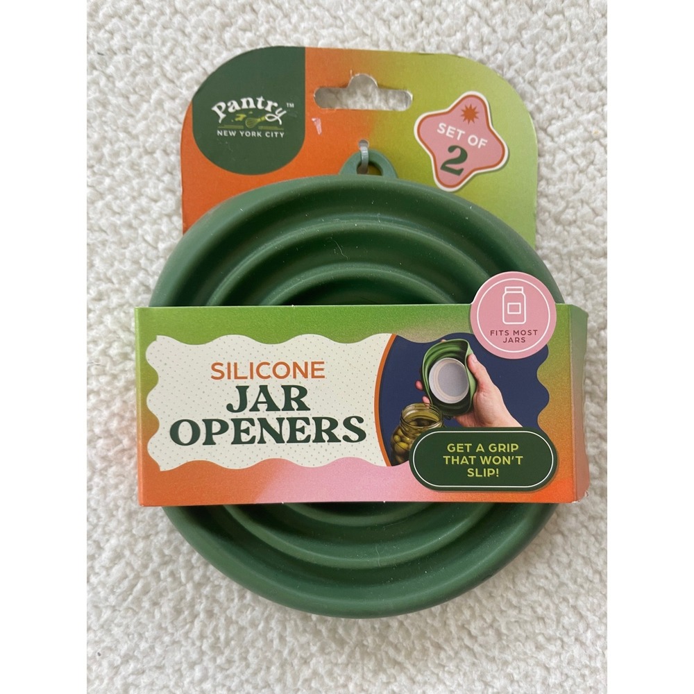 Pantry New York City Silicone Jar Openers Set Of 2 Green Black DMW0016G New
